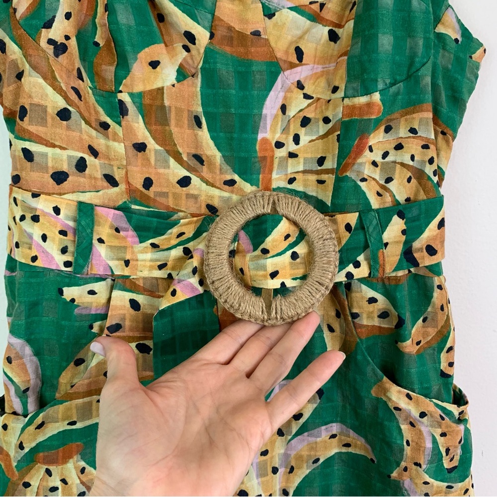 FARM Rio Green Banana Print Sundress with Yellow Accents - Picture 9 of 16